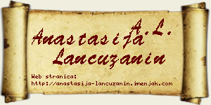 Anastasija Lančužanin vizit kartica